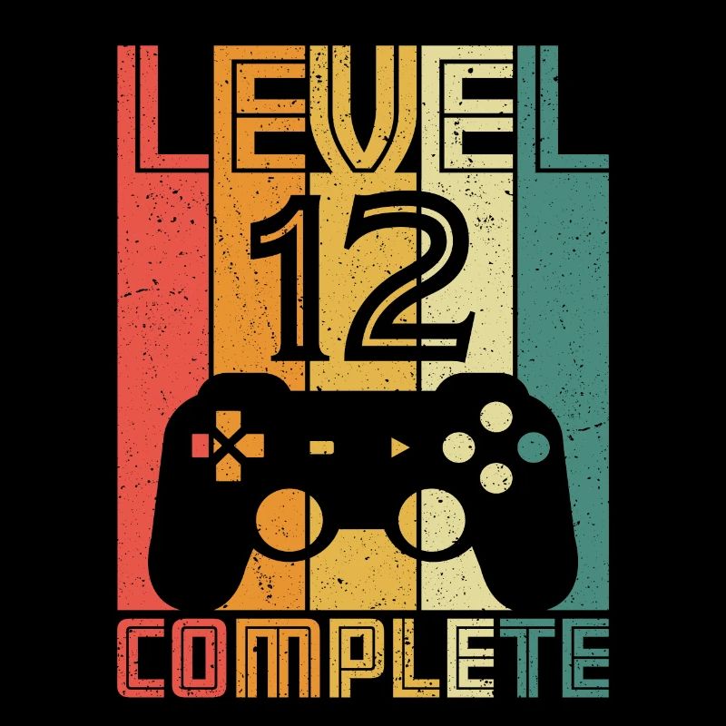 12° Compleanno Giocatore Livello 12 Completo 12 anni