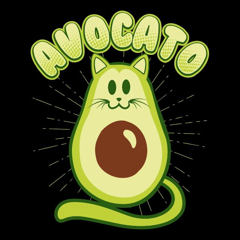 Avocato Avocado Cat Kitten Guacamole Gift