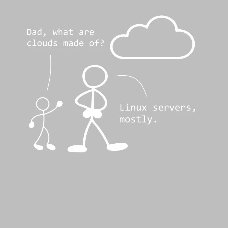 Cloud Witz ITler Programmierer Computerfachmann