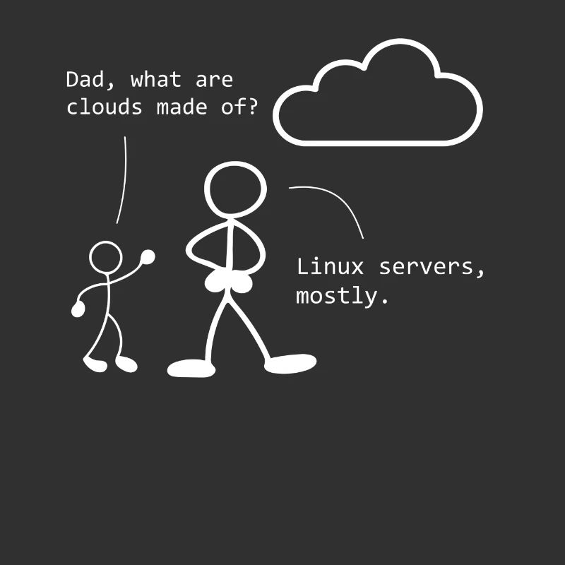 Cloud Witz ITler Programmierer Computerfachmann
