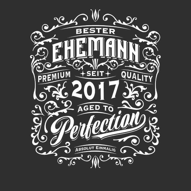 Bester Ehemann seit 2017, Retro, Hochzeitstag