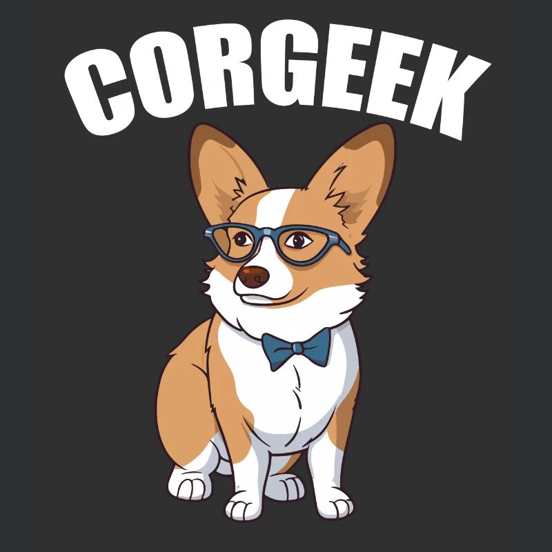 Corgi avec lunettes Geeks Nerds Corgis chien Corgeek