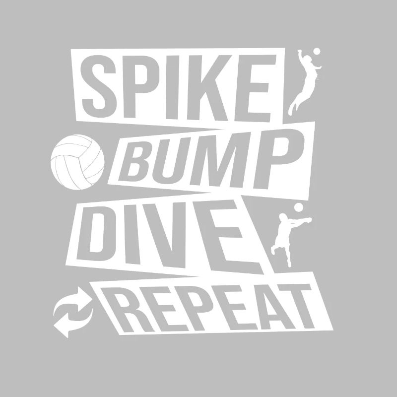 Spike Bump Dive Répéter Volleyball Idée graphique
