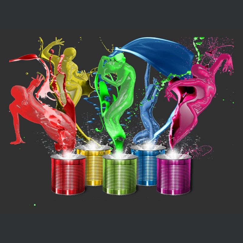 Danse de peintures - 5 couleurs