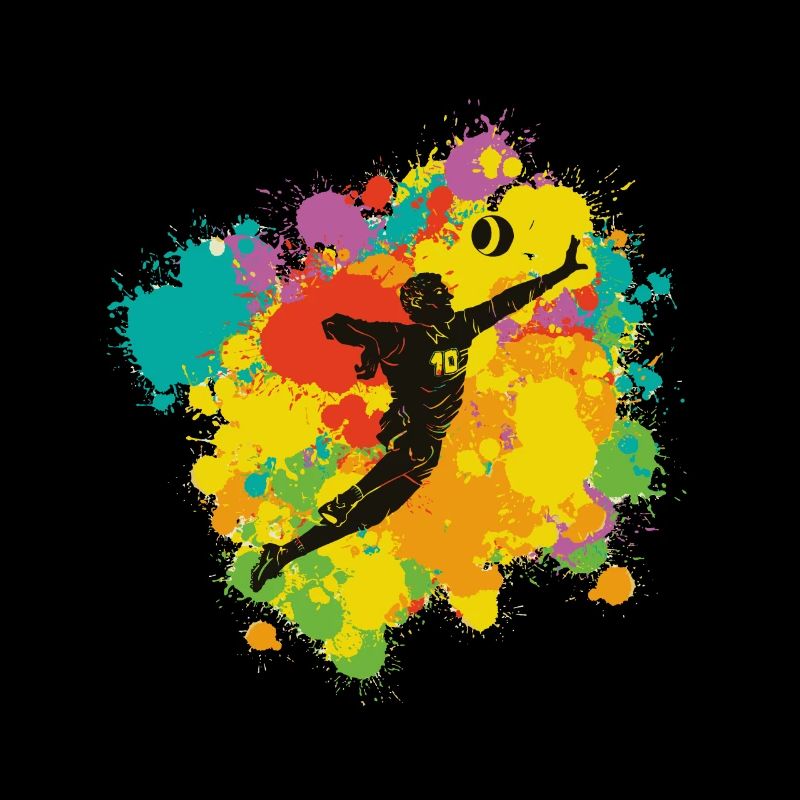 Fistball player with splash