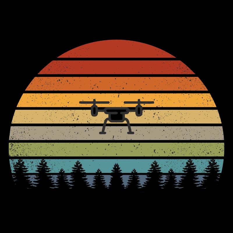 Drone Retro Quadrocopter Retro Shirt Gift