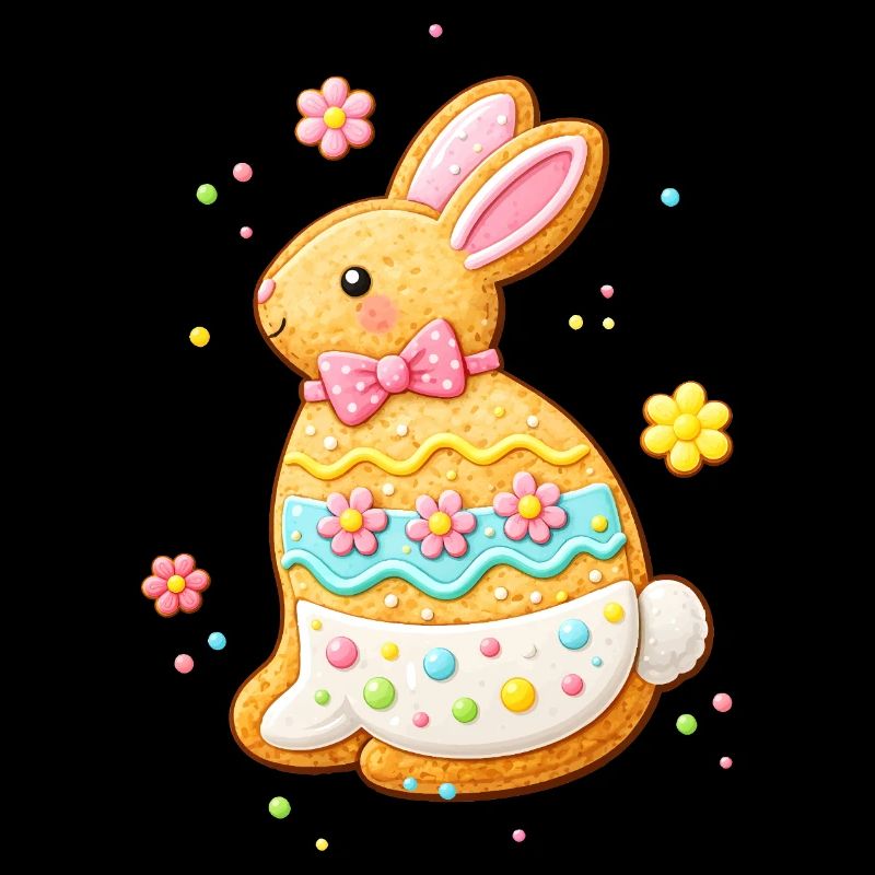 Un lapin mignon comme un biscuit décoré