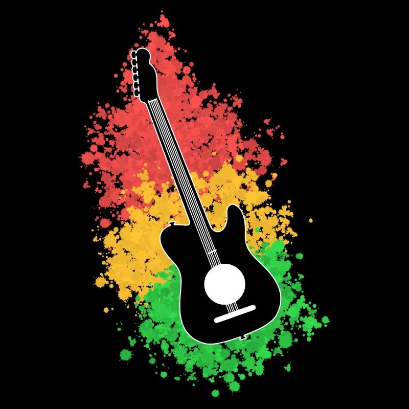 Bunte Reggae -Gitarre Instrumentalist