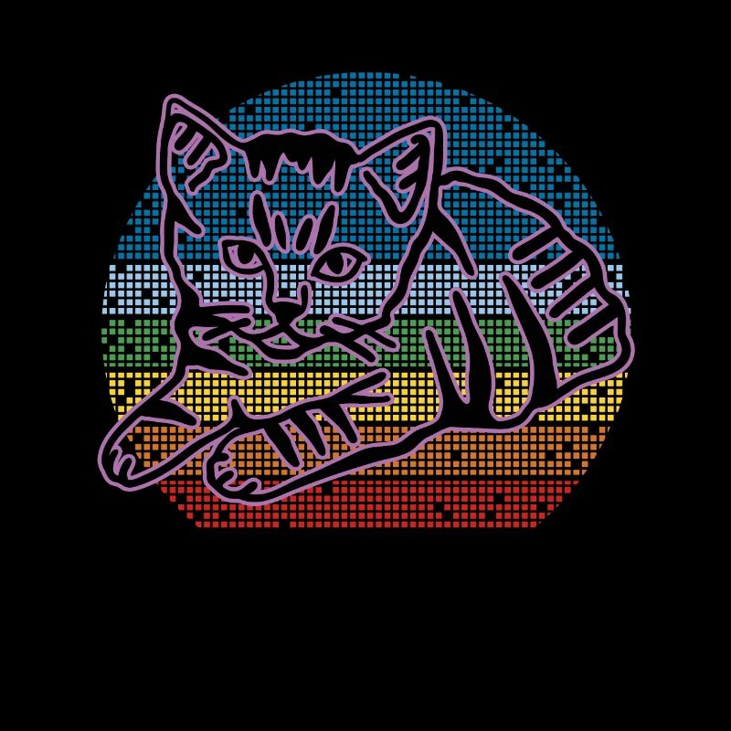 Chat graphique Retro Cat pour les propriétaires de chats