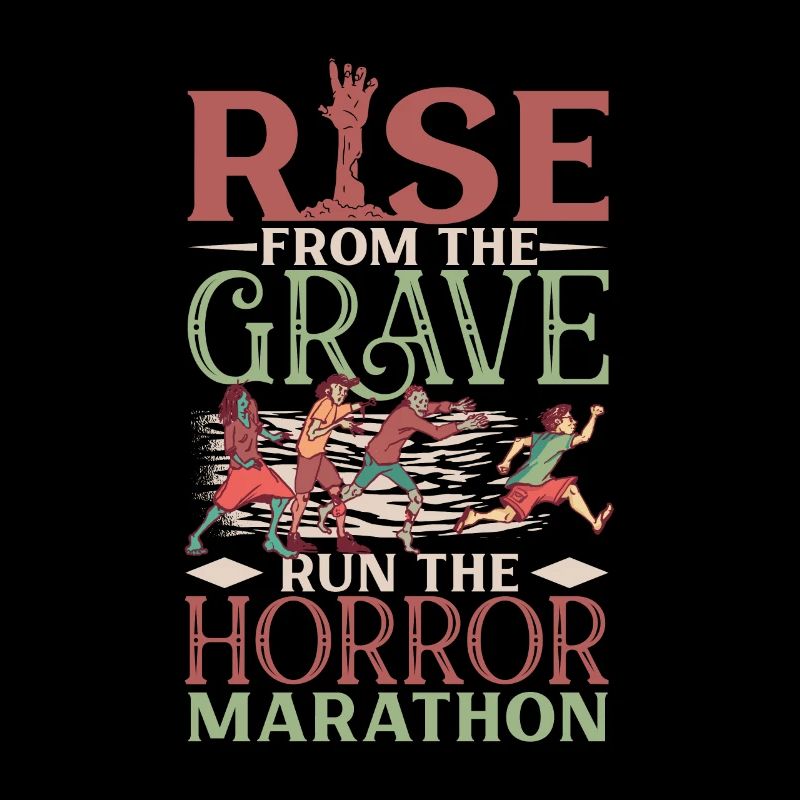 Horror Zombie Runner Half Marathon Running Jogging