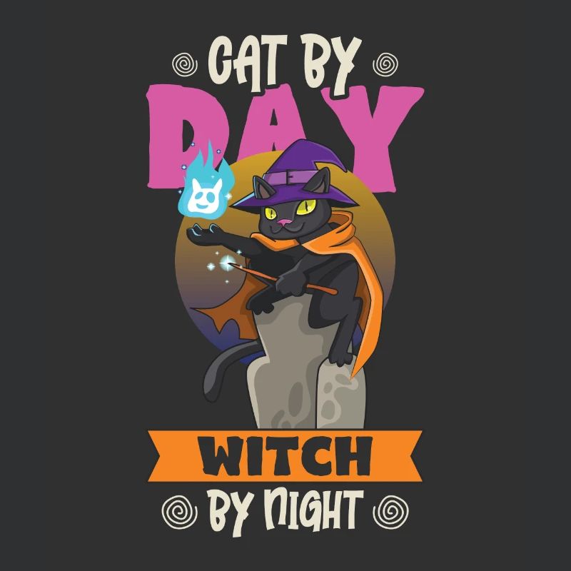 Cat Witch Occult Gothic Dark Satanic