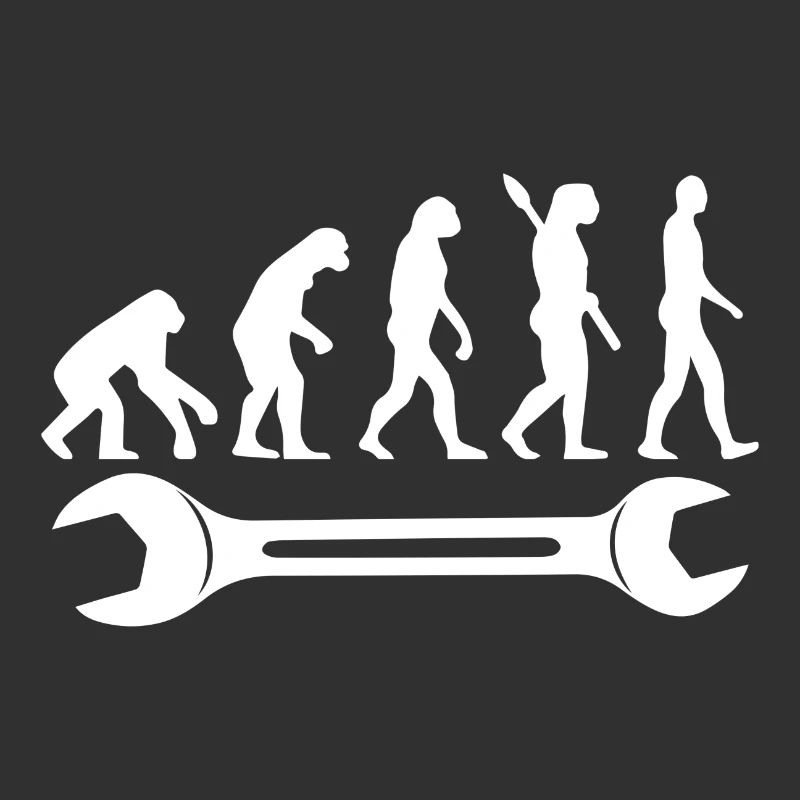 Evolution T-Shirt Mechanic Spanner Tool