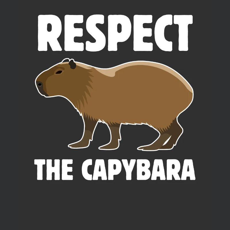 Respect the Cute Capybara - Geschenk - Spruch