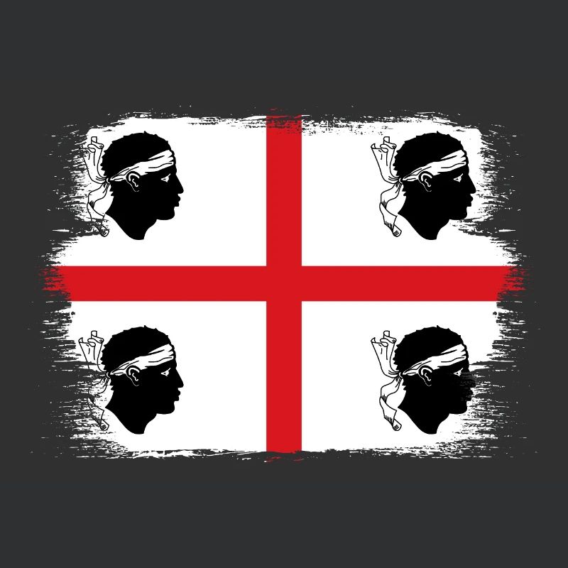 Drapeau de la Sardaigne Drapeau sarde Drapeau de la Sardaigne