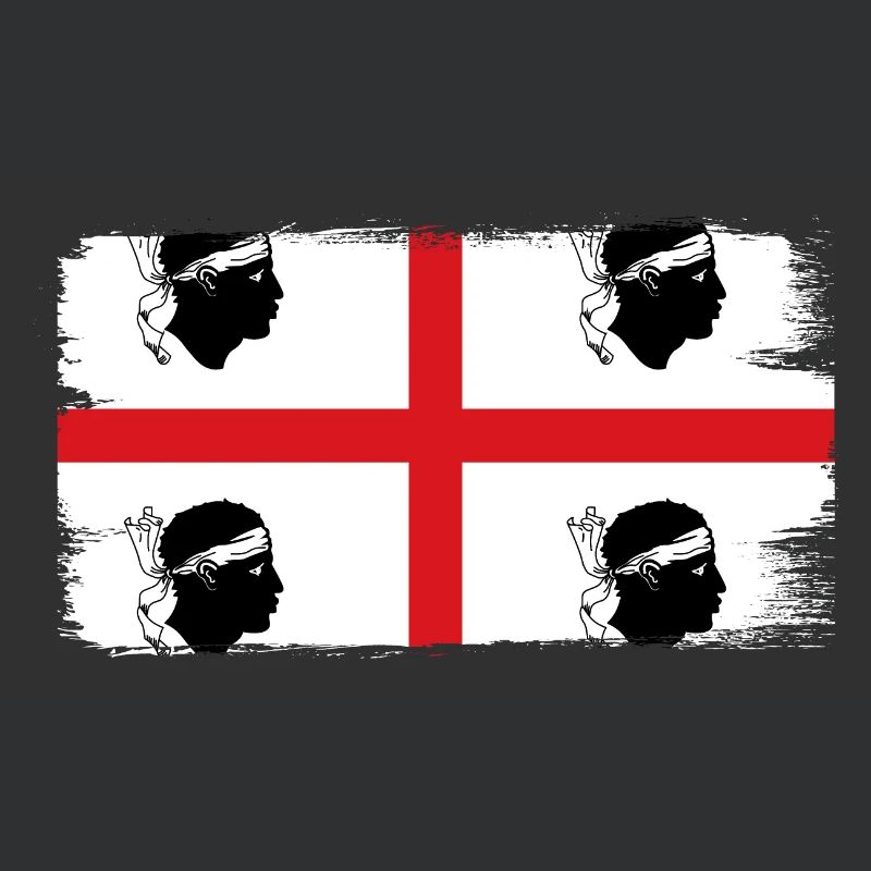 Drapeau de la Sardaigne Drapeau sarde Drapeau de la Sardaigne