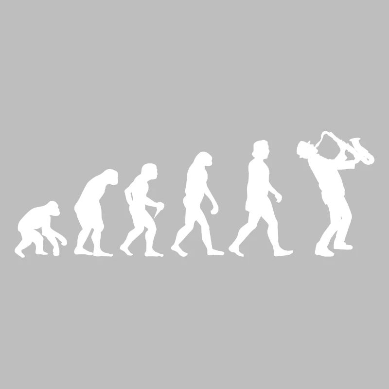 Evolution saxophone musician saxophone gift idea