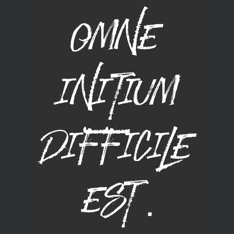 all beginning is difficult Latin quotation scripture