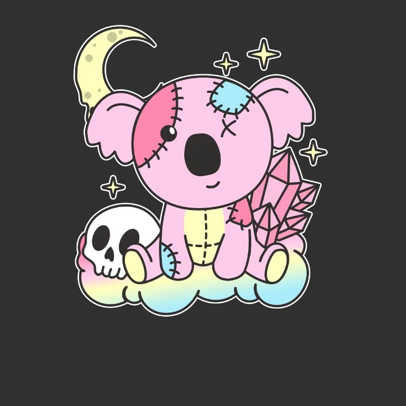 Kawaii Gothic Koala Pastellfarben Gothic Goth