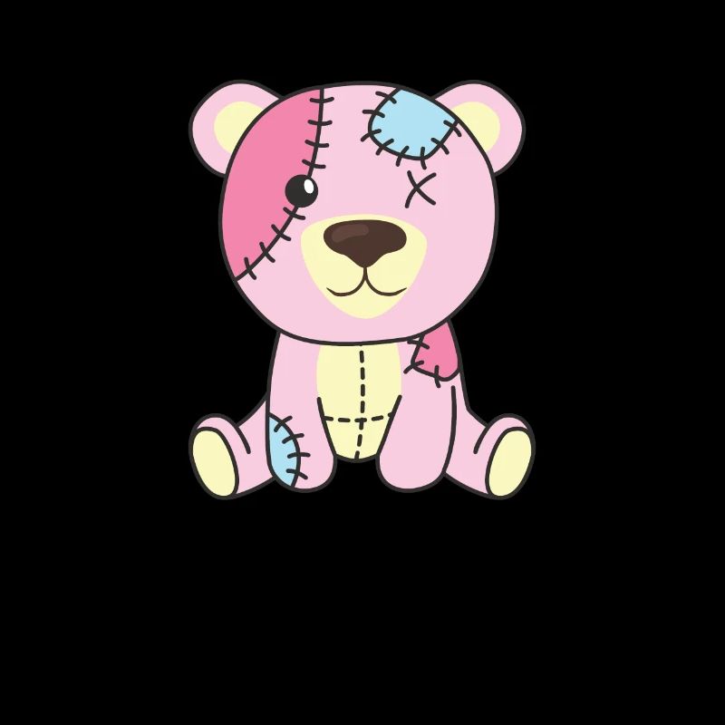 Kawaii Gothic Bär Pastellfarben Gothic Goth