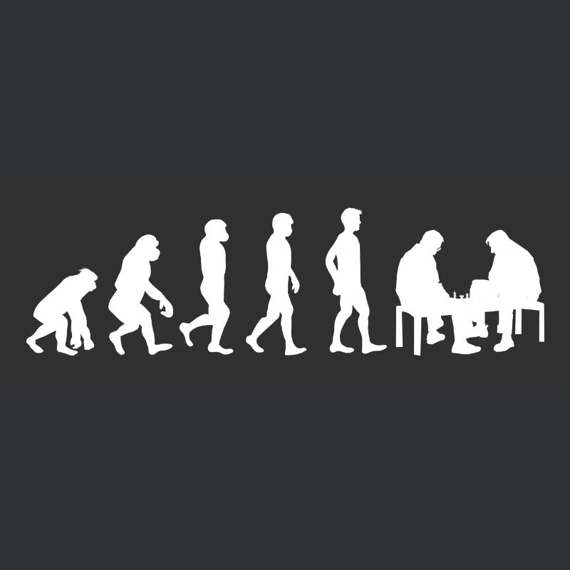Geschenk Schachfiguren shirt Schach Evolution