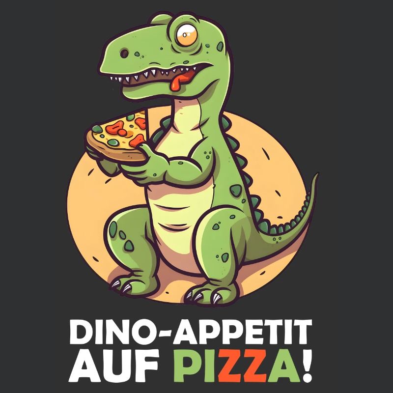 Dinosaurier mit Pizza