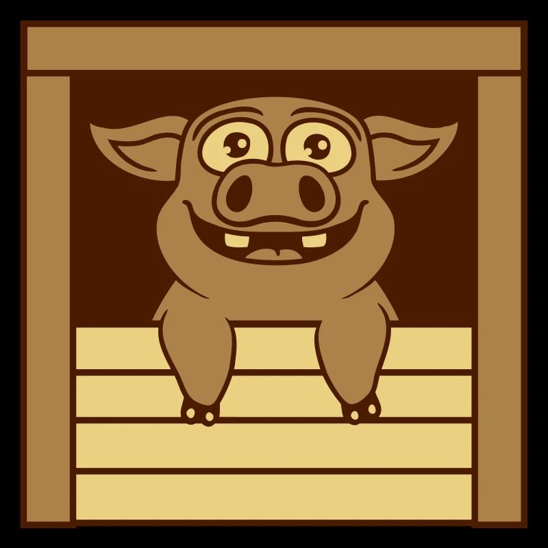 Comic witziges Stall Schwein