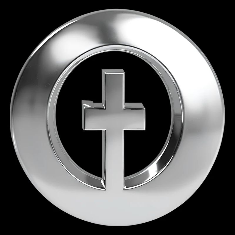 Chrome ,, Cross Ring " Metallic