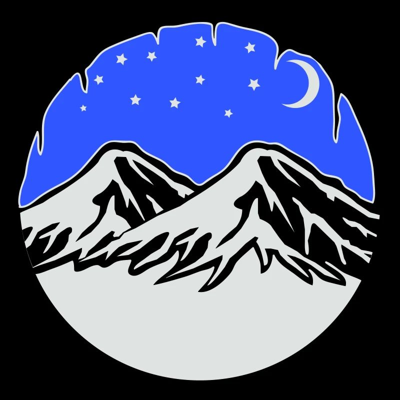 Starry sky mountains