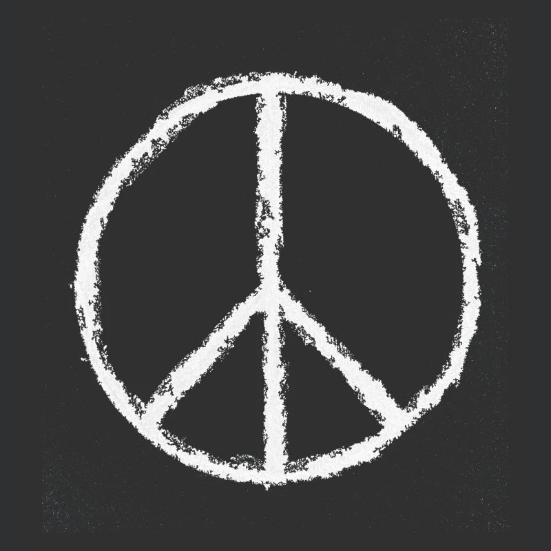 peace print white