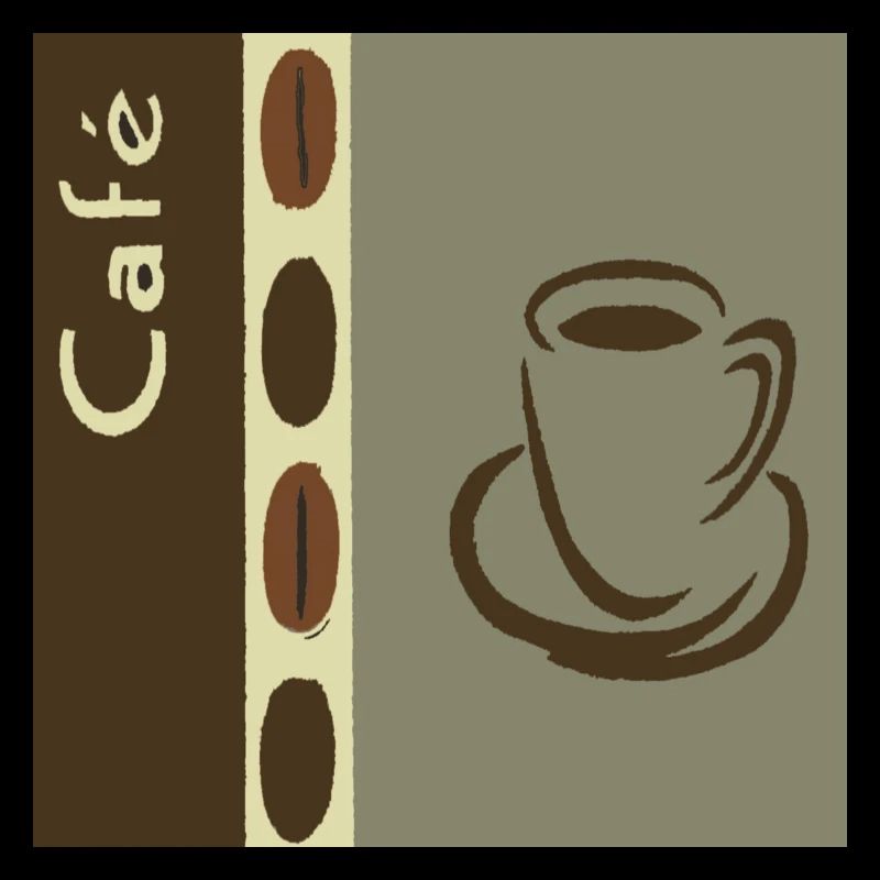 Coffee bean pattern / coffee collage as wall decoration