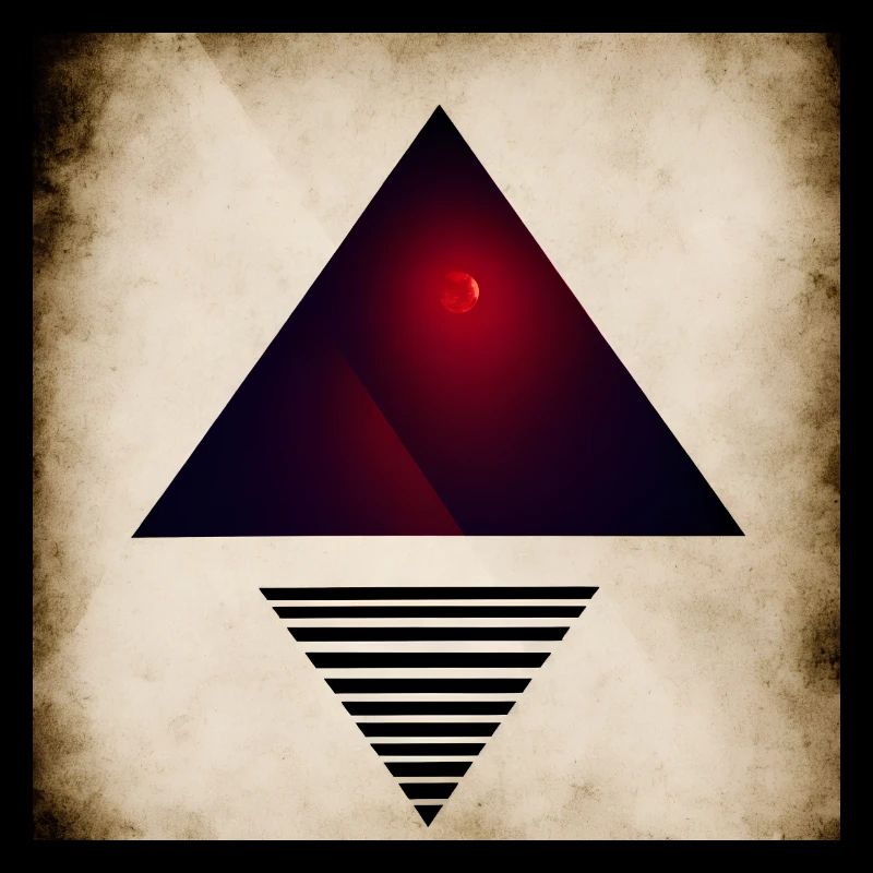 Pyramids with moon