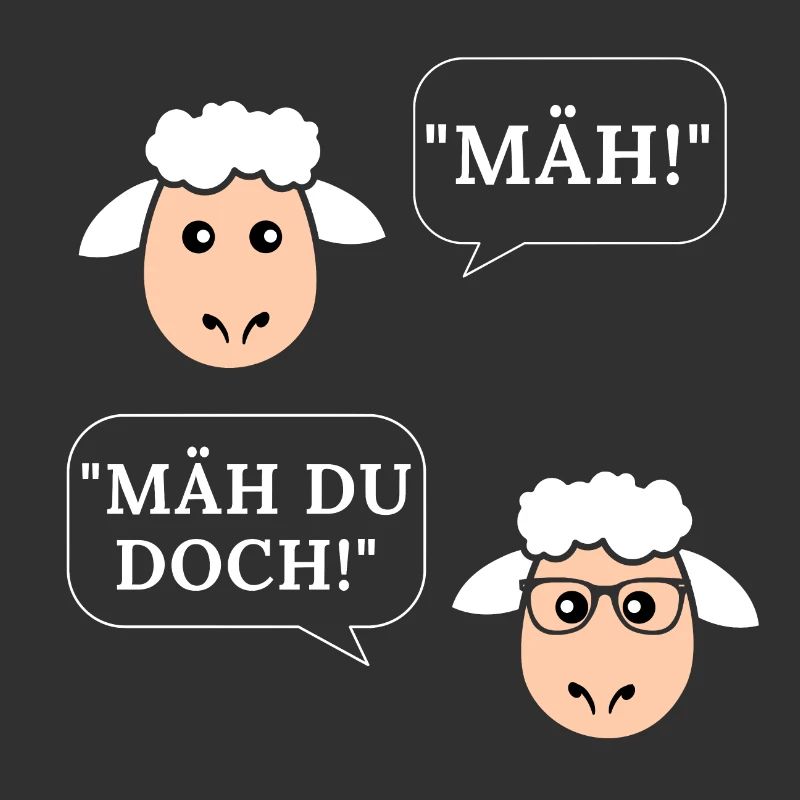 Funny entertainment mowing sheep sheep