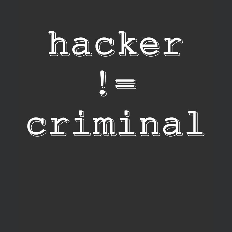 Hacker != Criminal Shirt Geschenk Programmierer
