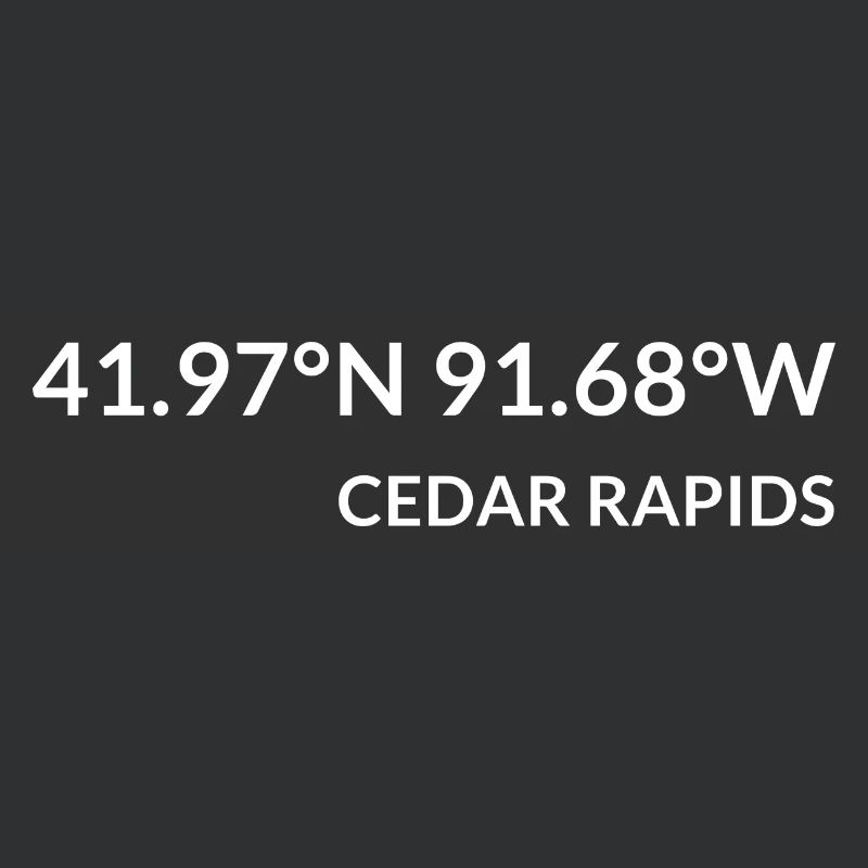 Cedar Rapids, Iowa, USA Coordinates