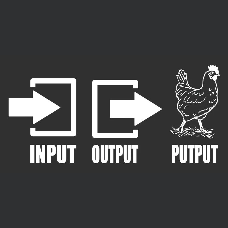 Input Output Putput Computer Science Nerd Lustig