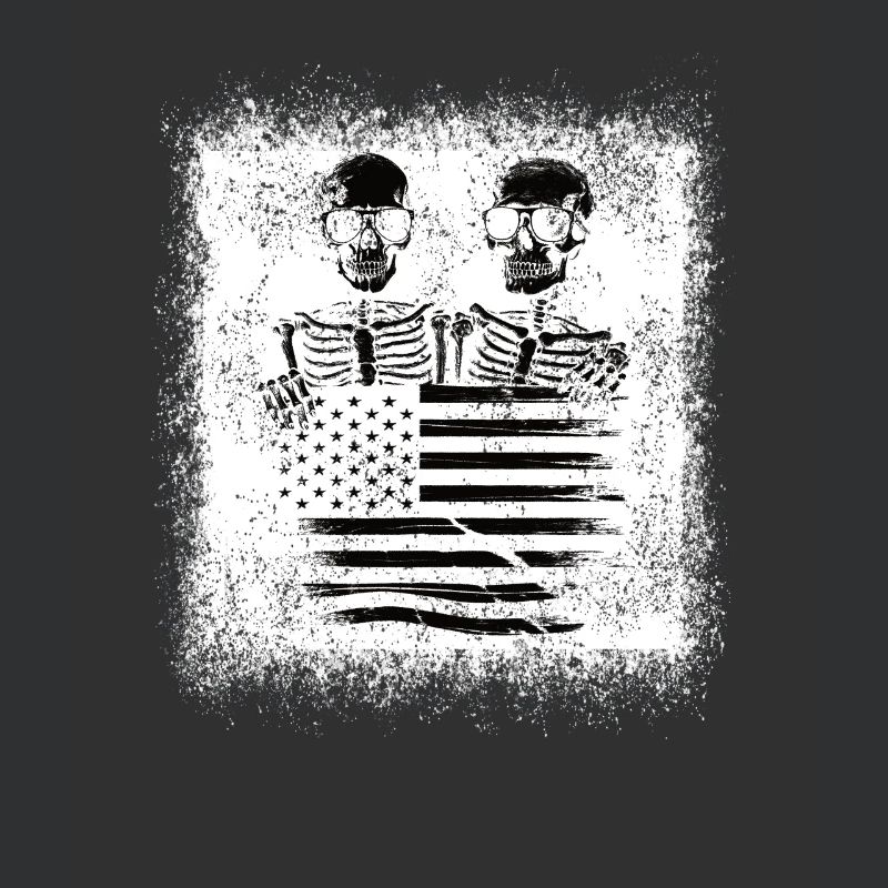 Conception du drapeau américain squelette