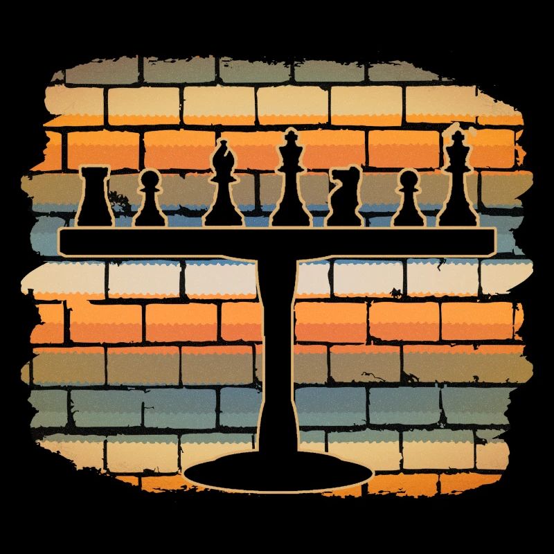 Schach Chess Schachfiguren Retro
