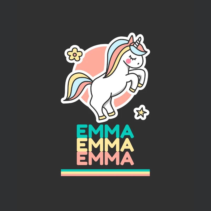 Emma Prénom Cadeau Douce Licorne