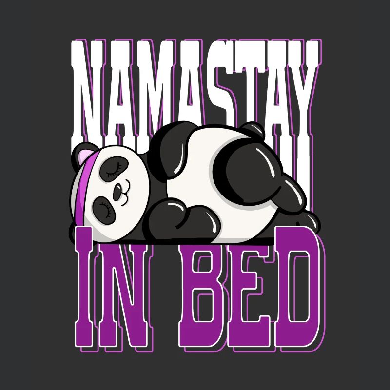 Sleeping Namaste in Bed Panda Relaxing Artwork