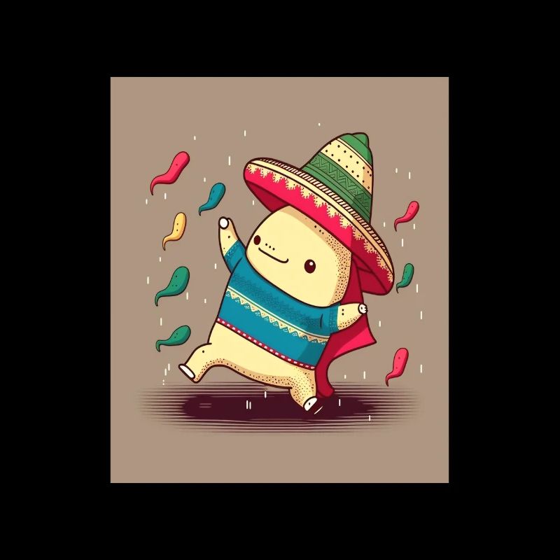Kawaii Axolotl Dancer Dancing Mexican Axolotl
