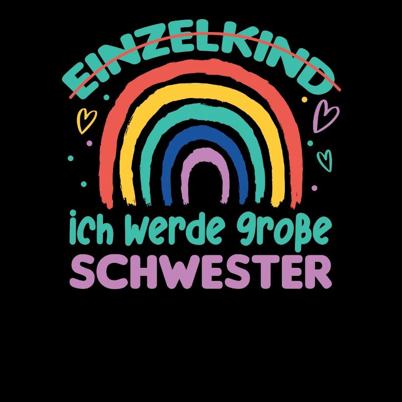 Große Schwester Regenbogen Süßes Geschwister 2024
