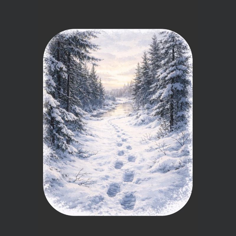 Winter Forest Path Morgenschein