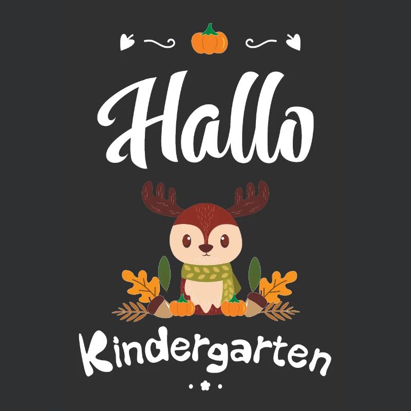 süßes Elch Design mit Herbstmotiven