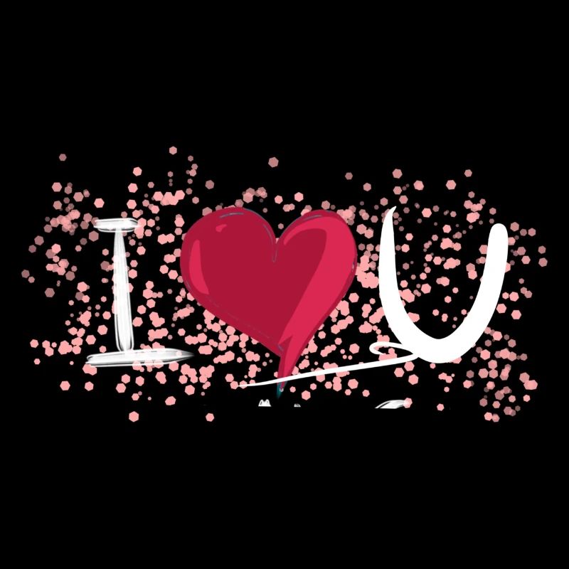 Dot pattern I love you heart