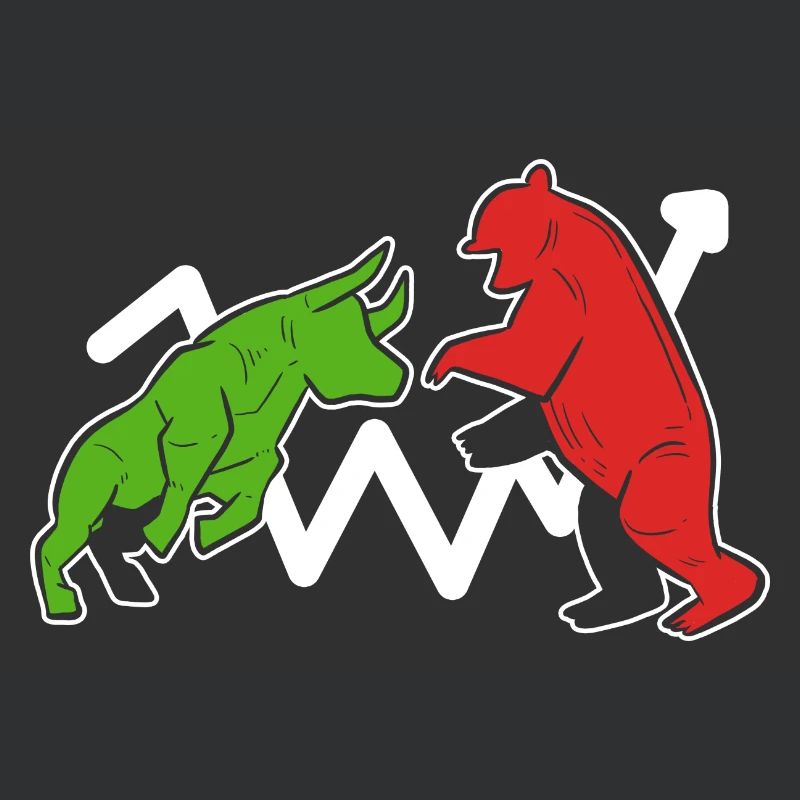 Stier und Bär Spieler oder Bettor Gift