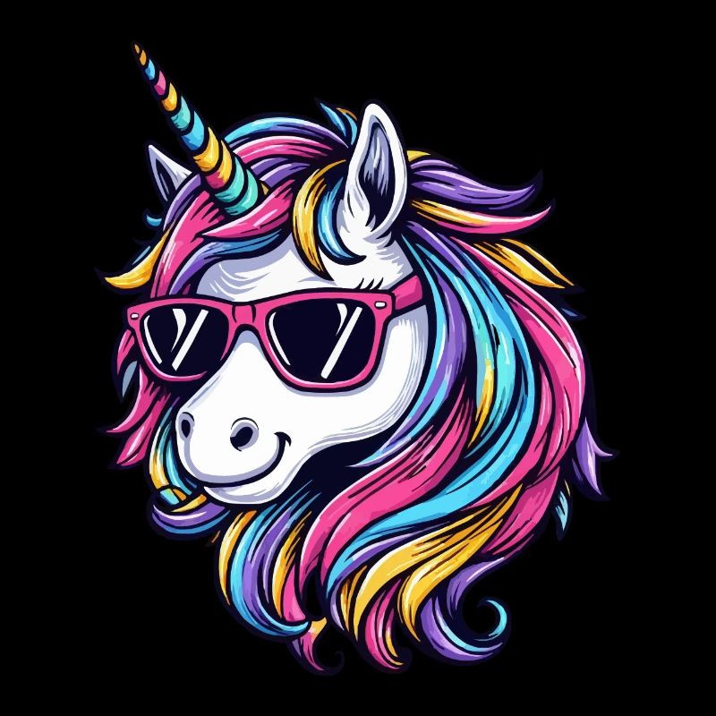 Licorne cool avec des lunettes de soleil