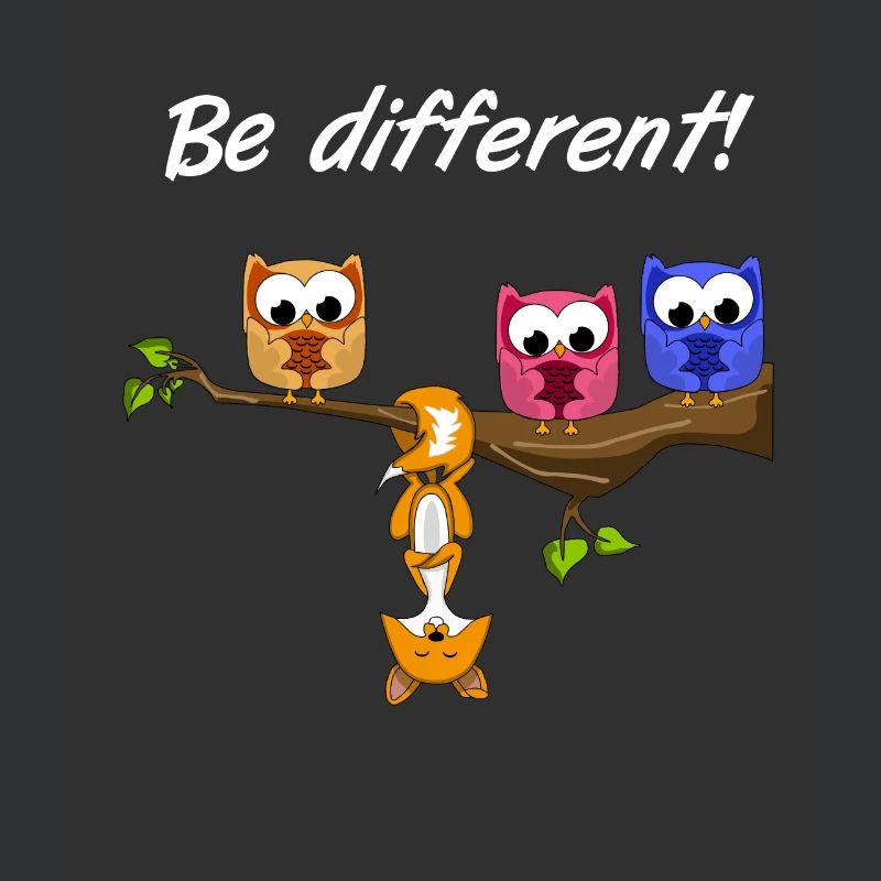 Be Different! - Sweet Fun Saying - Fox Motto