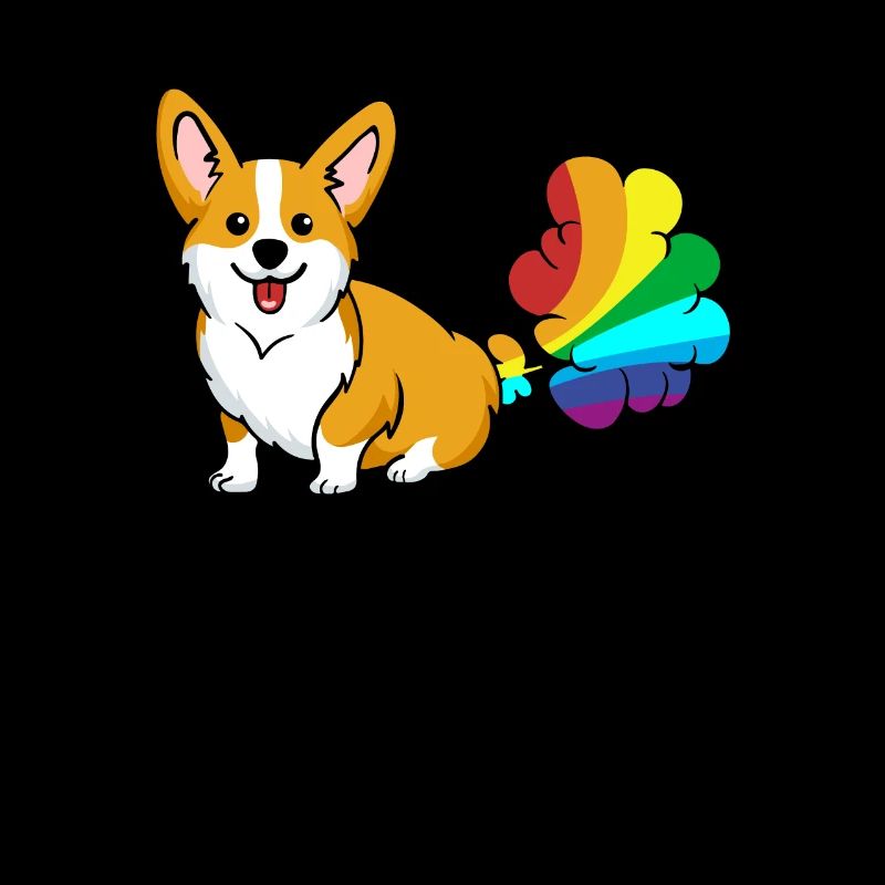 Corgi Cute Rainbow Fart