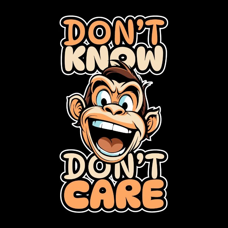 Monkey Funny Don't Know Don't Care