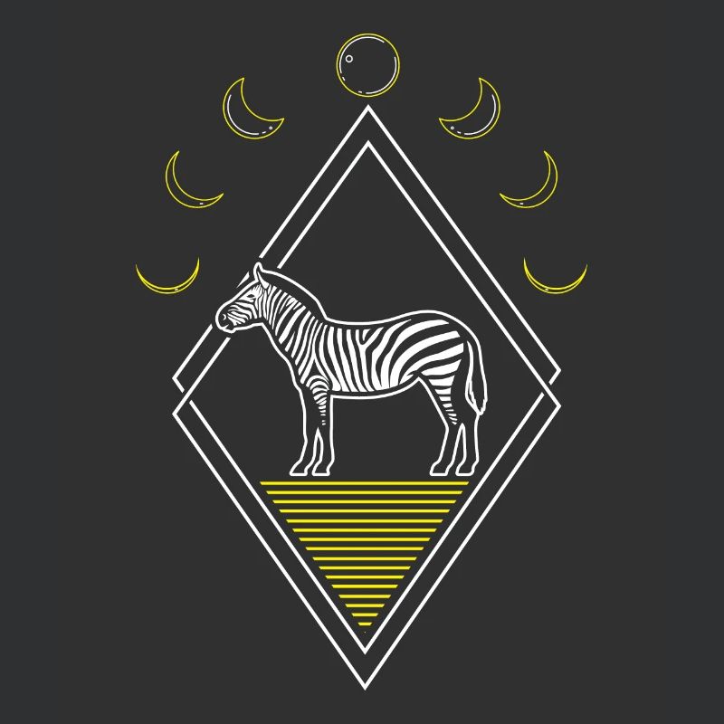 Zebra Abstrait Phases de Lune